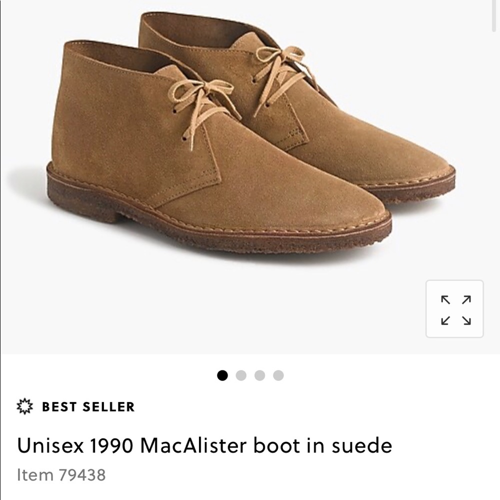 J Crew Unisex 1990 MacAlister boot in suede